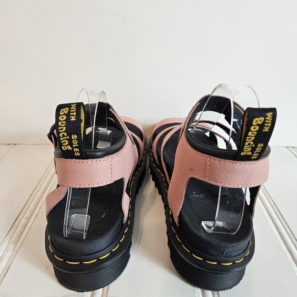 Dr. Martens Blaire Quad Platform Sandals Womens 10 Fondant Pink Strappy Chunky - Picture 5 of 16